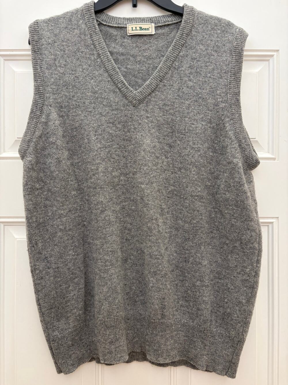 Vintage L.L.Bean Gray Wool Sweater Vest Men’s Large EUC